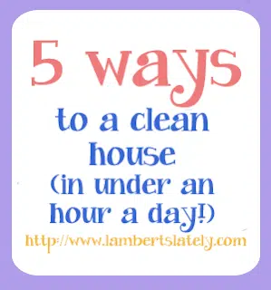 5 ways to a clean hour in under an hour a day!