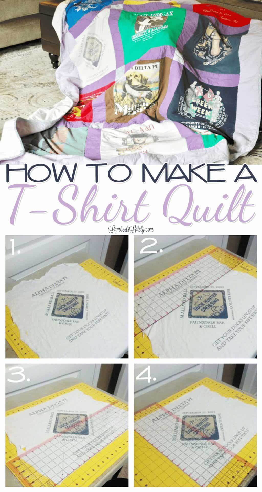 how to make a t-shirt quilt.