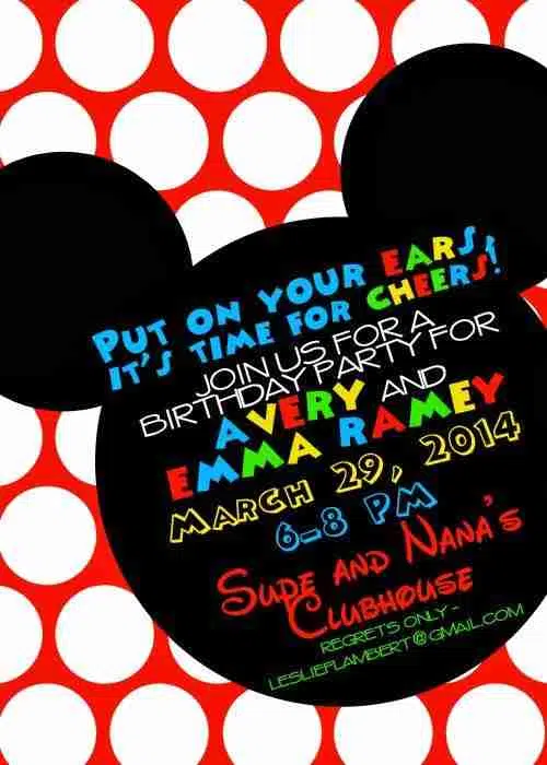Mickey Mouse Clubhouse Birthday Invitation
