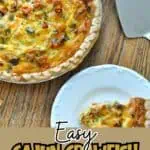 Delicious Cajun Crawfish Quiche with golden crust and savory filling.