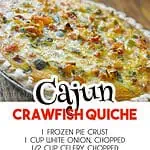 cajun crawfish quiche recipe.