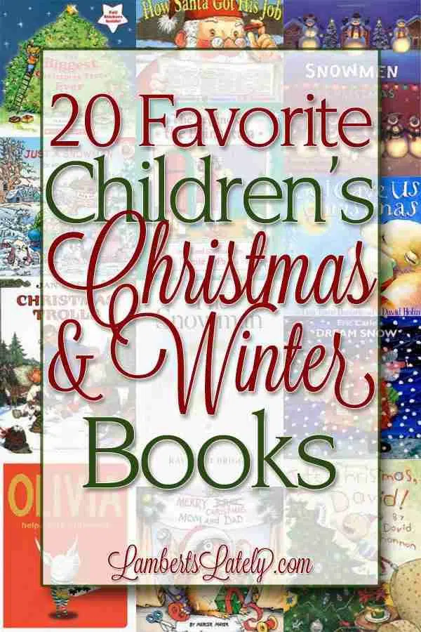 picture collage of the top 20 christmas and winter books for preschoolers