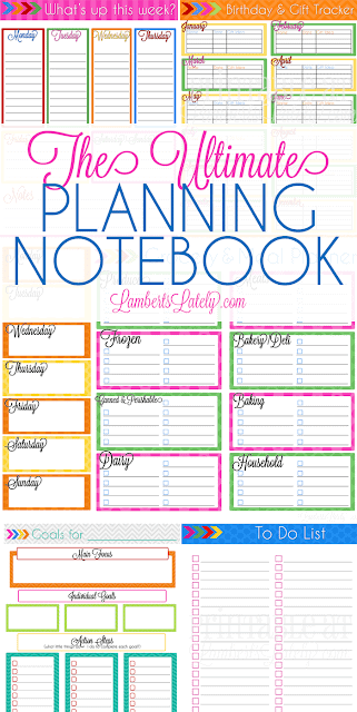 Ultimate Planner Notebook Add-On: Weekly Planner Printable | Lamberts ...