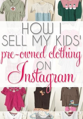 how i sell my kids pre owned clothing on instagram.