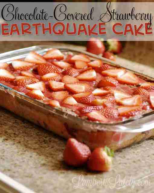 chocolate strawberry earthquake cake