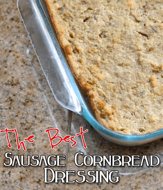This recipe for The Best Sausage Cornbread Dressing looks amazing!  Awesome Southern dish that I have to save for Thanksgiving or Christmas.  Really easy too!