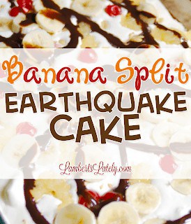 Banana Split Earthquake Cake