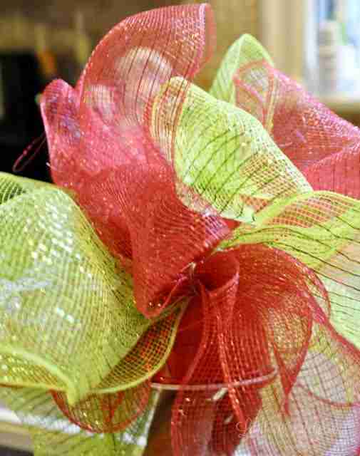 cover plastic cup with deco mesh ribbon bows