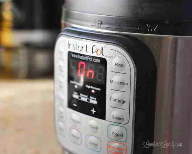 front of an instant pot.