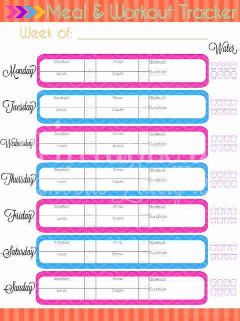 Workout Meal Planner Tracker Printable || Water Intake Monitor || Ultimate Planning Notebook