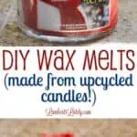 diy wax melts made from up cycled candles.