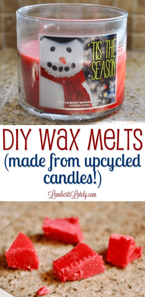 See how to DIY wax melts made from up-cycled/old candles. Make homemade scented wax cubes with candles you already have! 