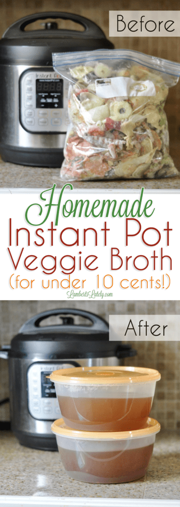 This recipe for Instant Pot vegetable broth goes wonderfully in soup recipes. It's a whole 30/paleo compliant recipe that's incredibly inexpensive and gluten free!