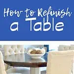 how to refinish a table graphic.