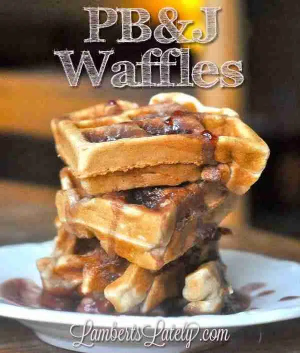 Recipe – Peanut Butter Waffles with Jelly Syrup