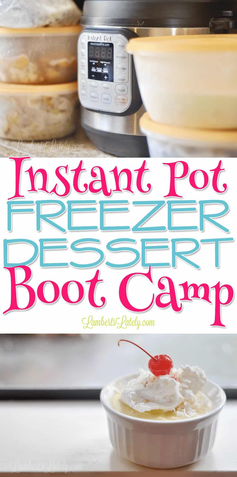 This Instant Pot Freezer Dessert Boot Camp has all you need to prep 5 desserts for the pressure cooker: printable recipe labels, a grocery list, and full prep instructions! These sweet recipes are so easy and delicious. Great time saver!