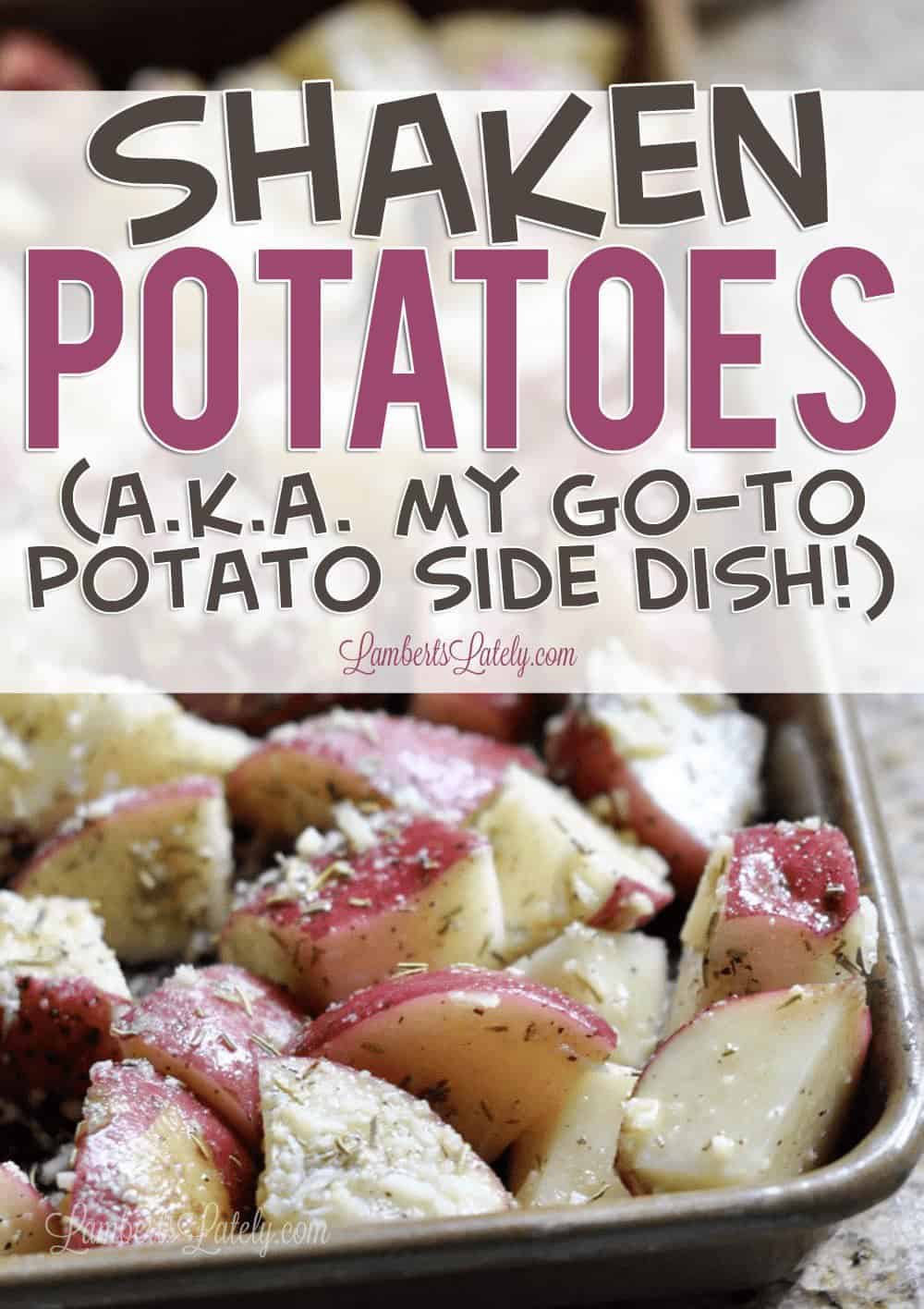 Shaken Potatoes aka my go to potato side dish.