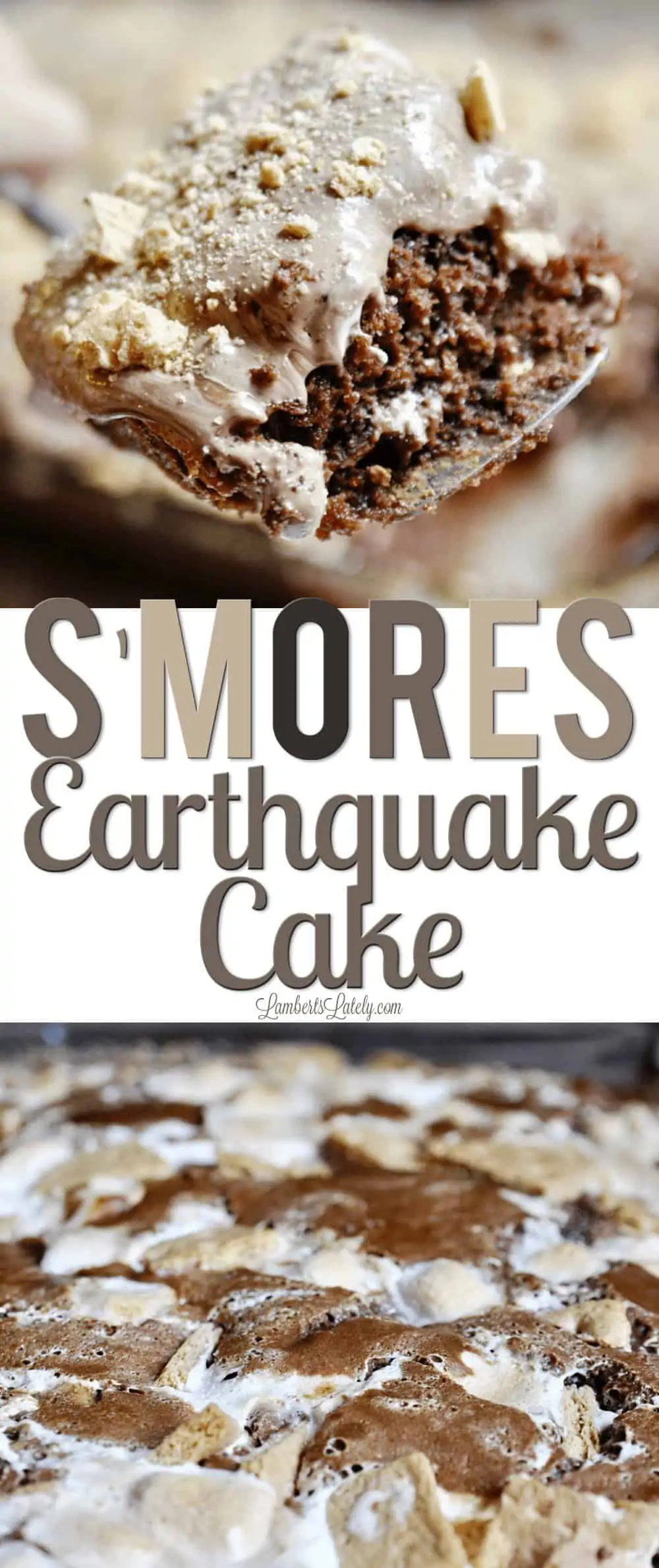 Smores Earthquake Cake