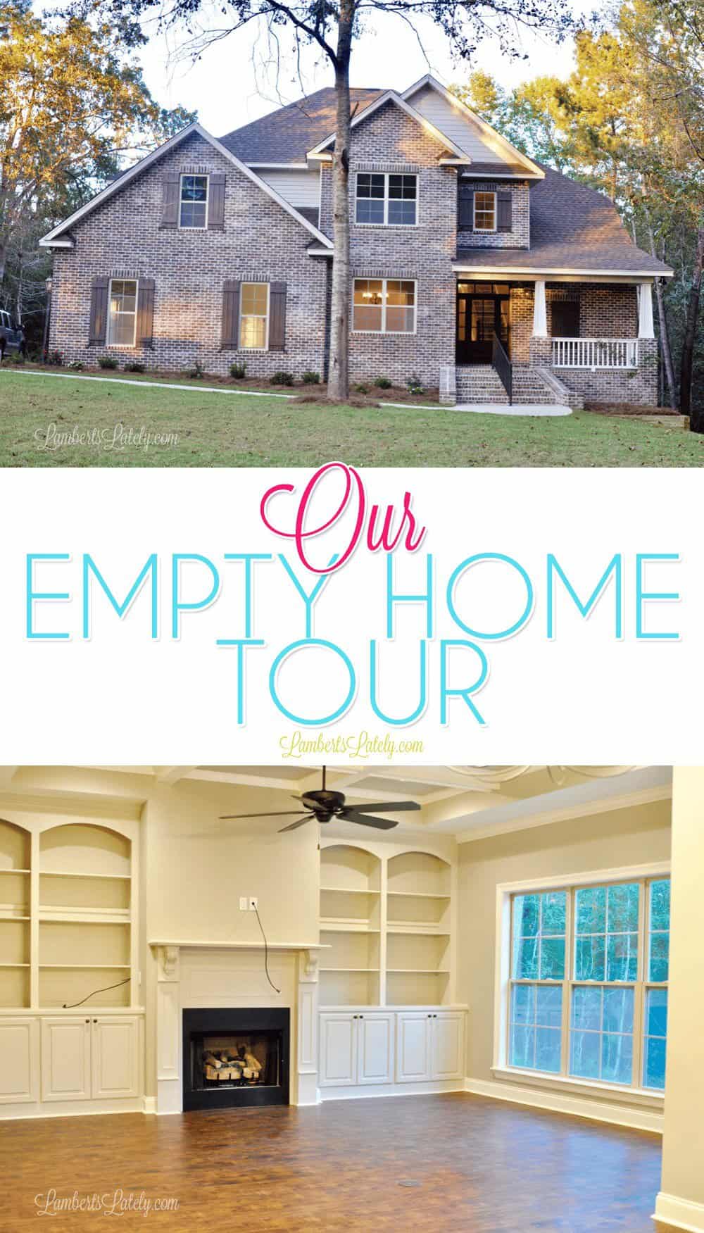 Our Empty Home Tour - great collection of photos from an empty house! Includes kitchen organization and built-in cabinets.