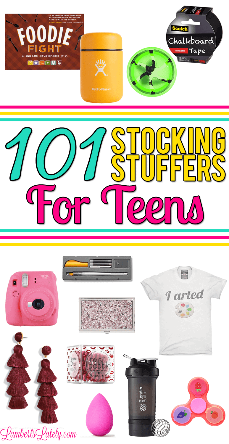 Love this set of stocking stuffers for teens / tweens - has things for both boy and girl teenagers! Includes small gift ideas, sorted by interest. Funny, cheap, and unique ideas that are great Christmas gifts for teen family and friends.