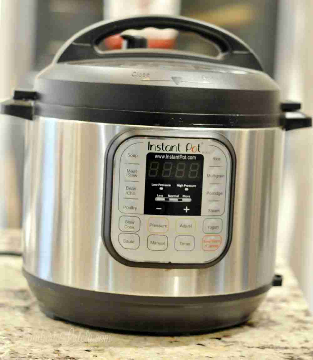 instant pot on a counter.
