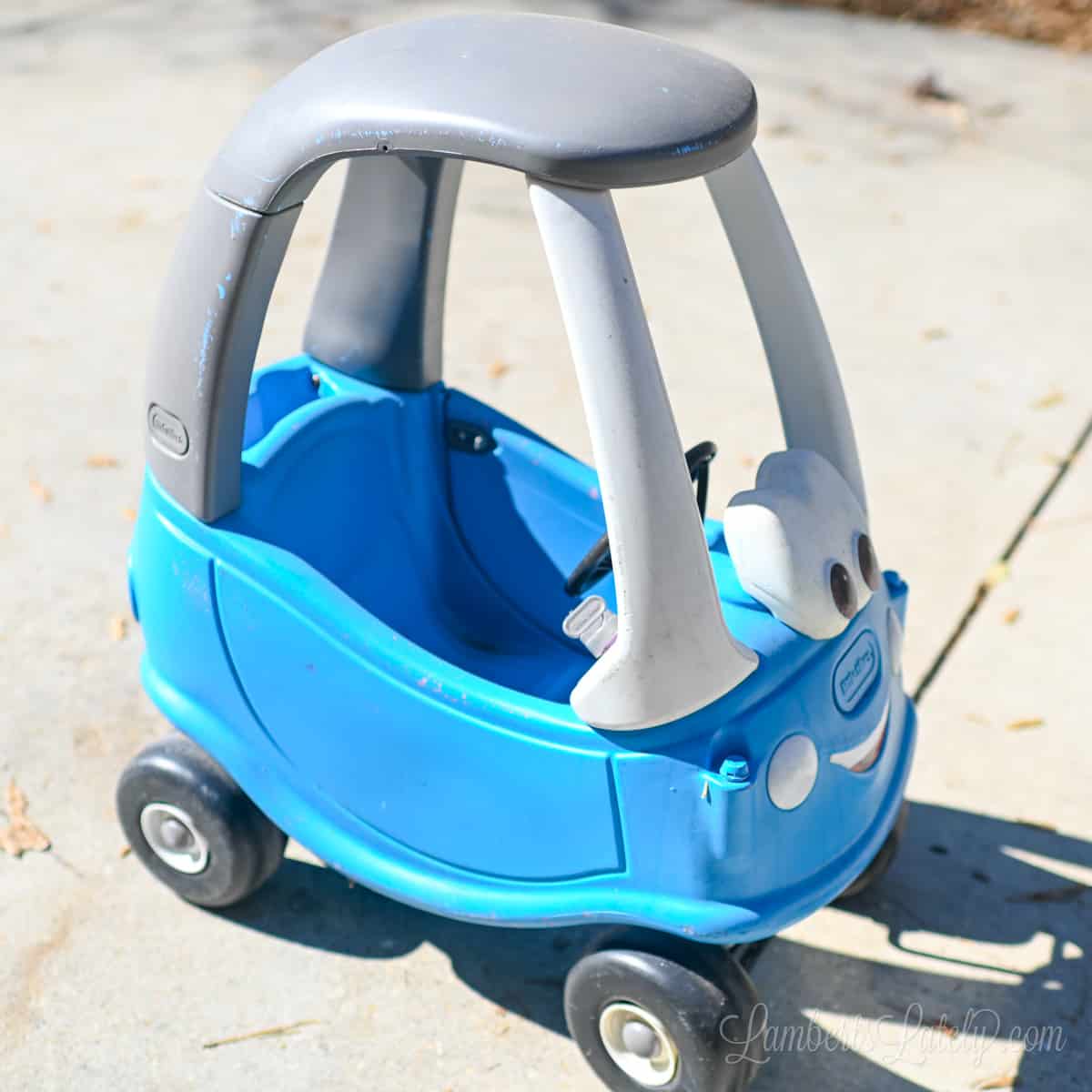 cozy coupe makeover after 6 years of use.