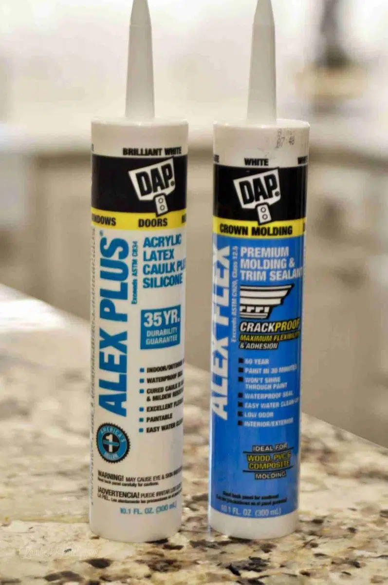 two tubes of caulk.