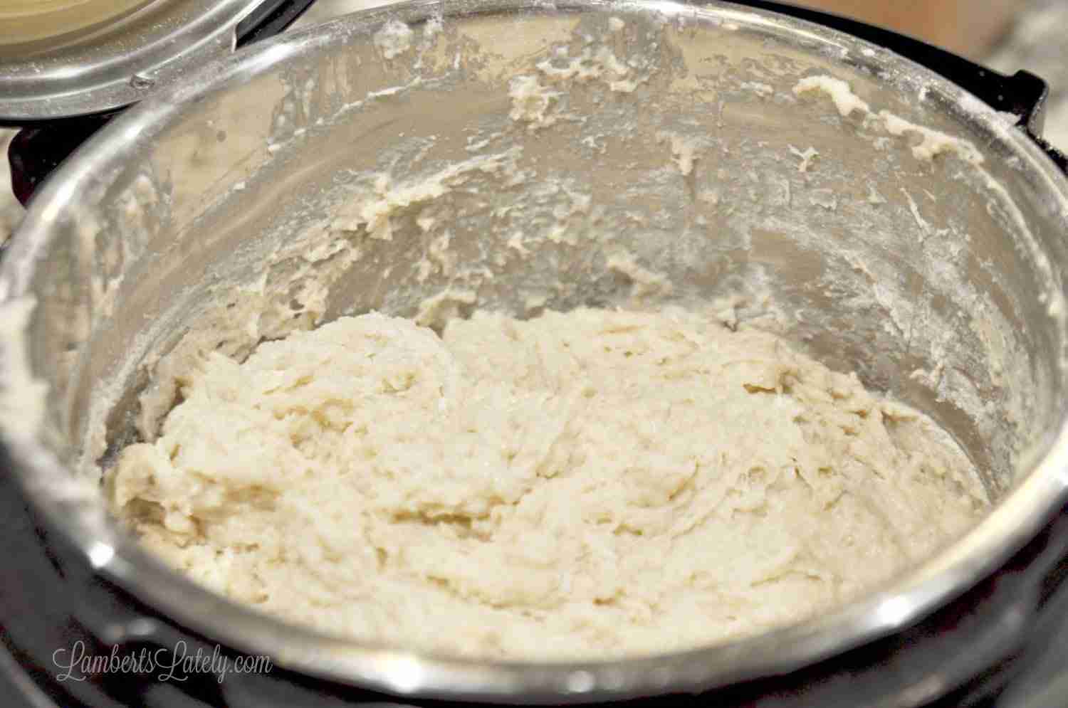 cinnamon roll dough in an Instant Pot