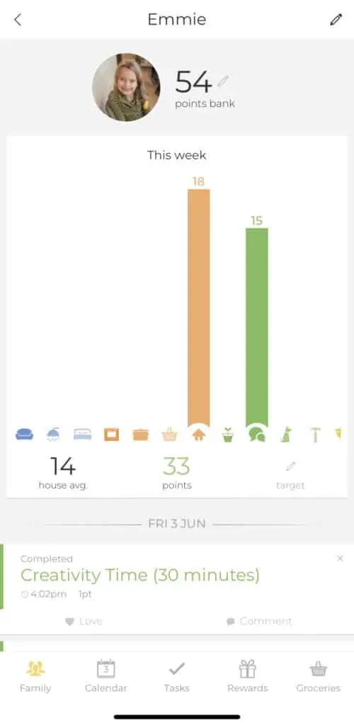 screenshot of our home app progress.
