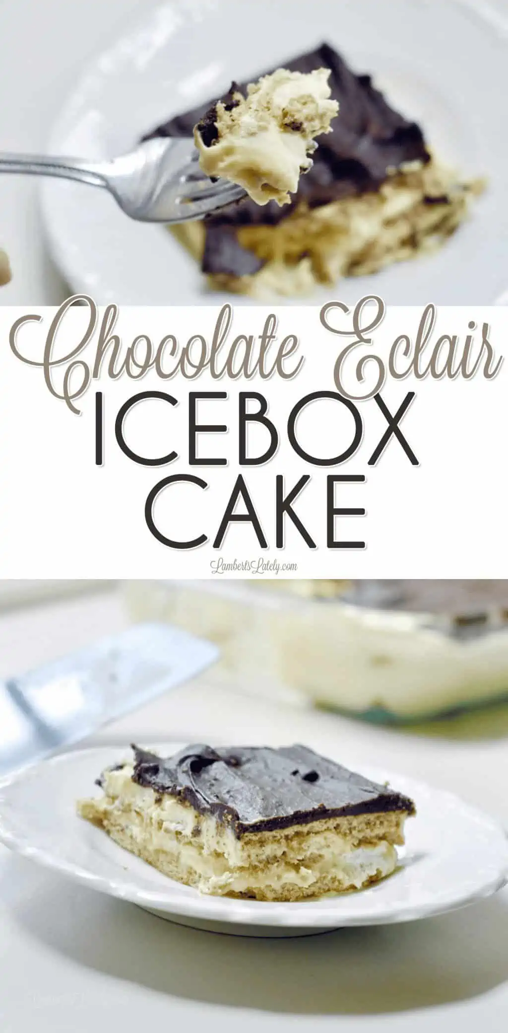 chocolate eclair icebox cake.