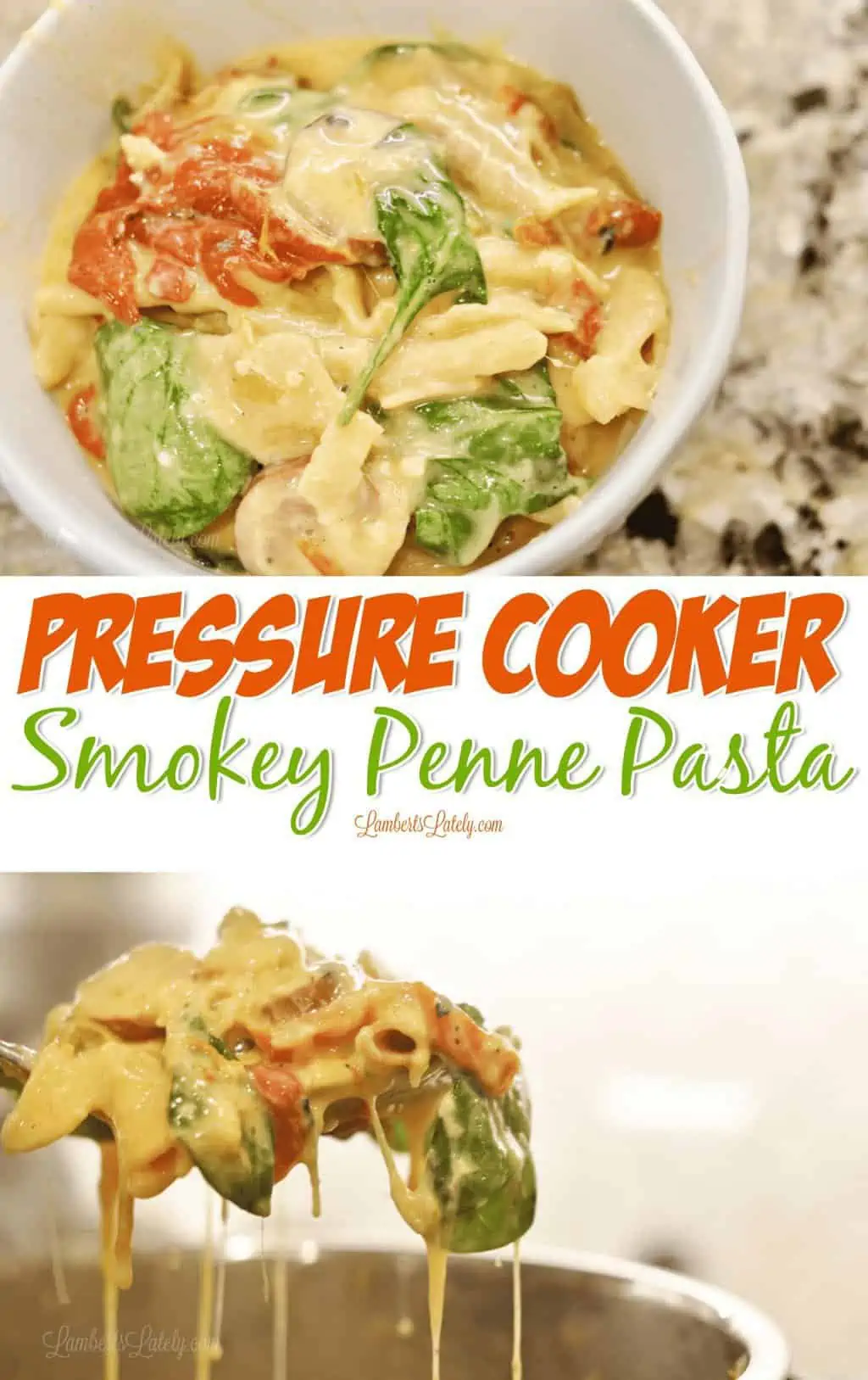 Pressure Cooker Smokey Penne Pasta.