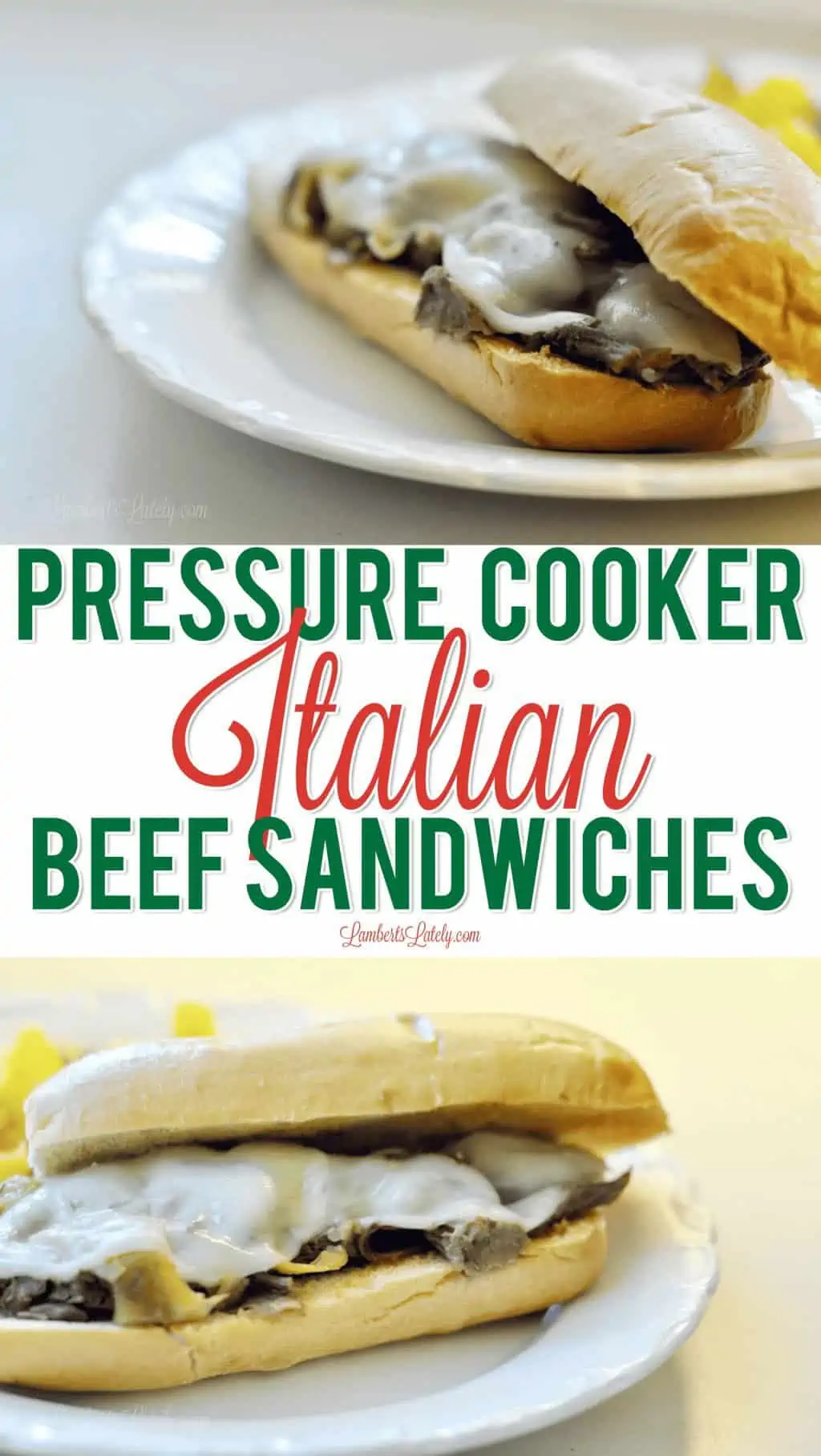This recipe for Pressure Cooker Italian Beef Sandwiches is perfect for a weeknight - can be prepped easily in an Instant Pot is kid-approved!
