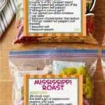 Lamberts Lately freezer meal prep with Smokey Penne Pasta and Mississippi Roast.