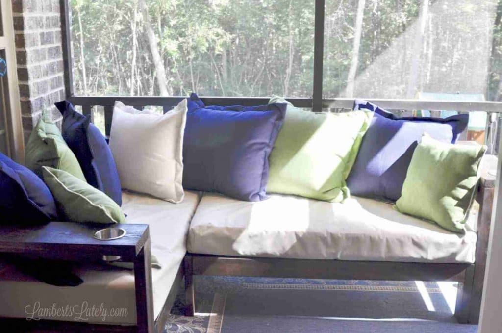 A DIY 2×4 Outdoor Sectional (with Crib Mattress Cushions)