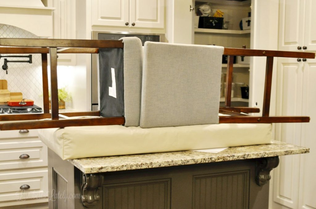 chairs on a counter to hold together mattress cover