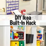 before and after of ikea built in hack.