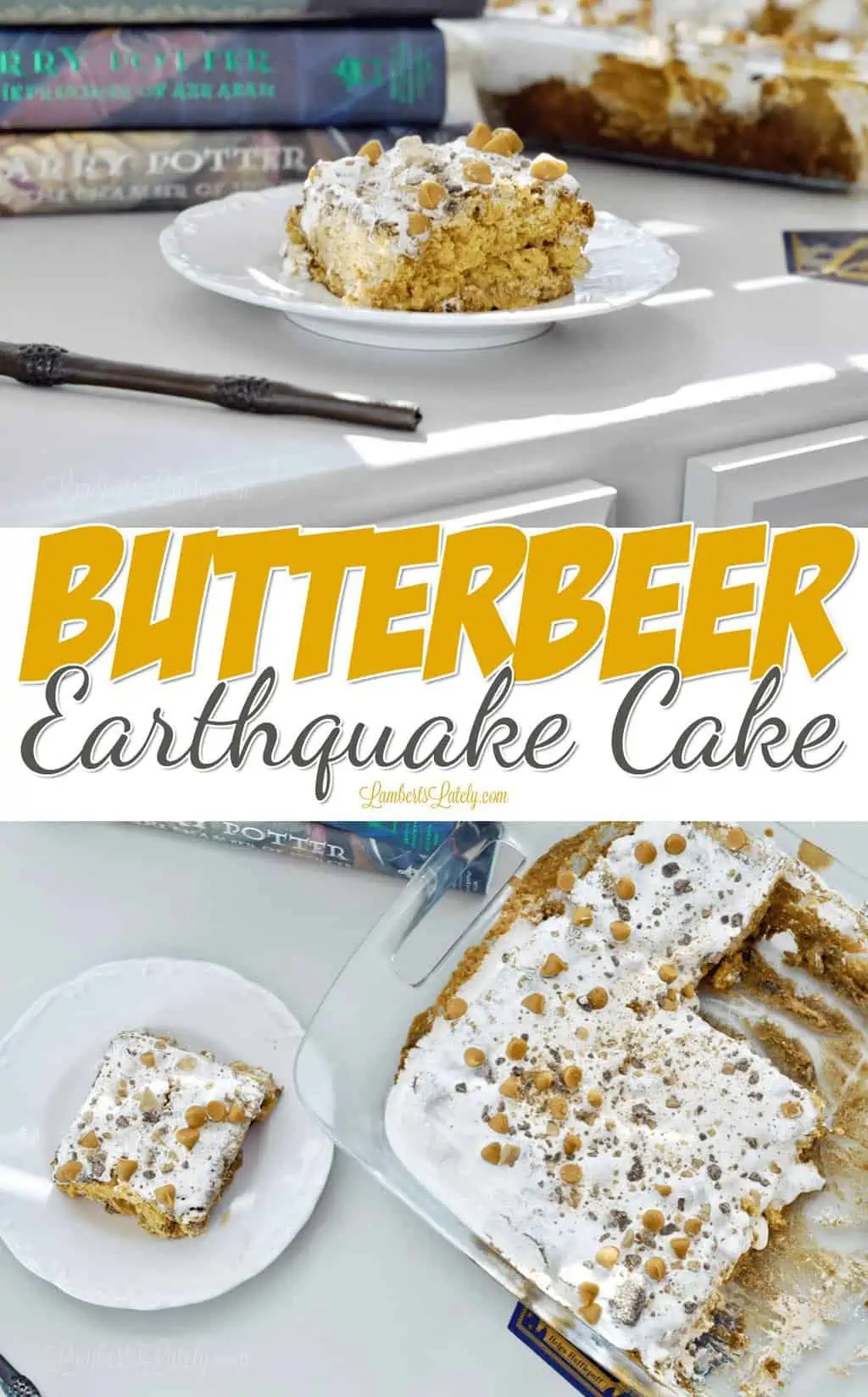 Butterbeer Earthquake Cake.