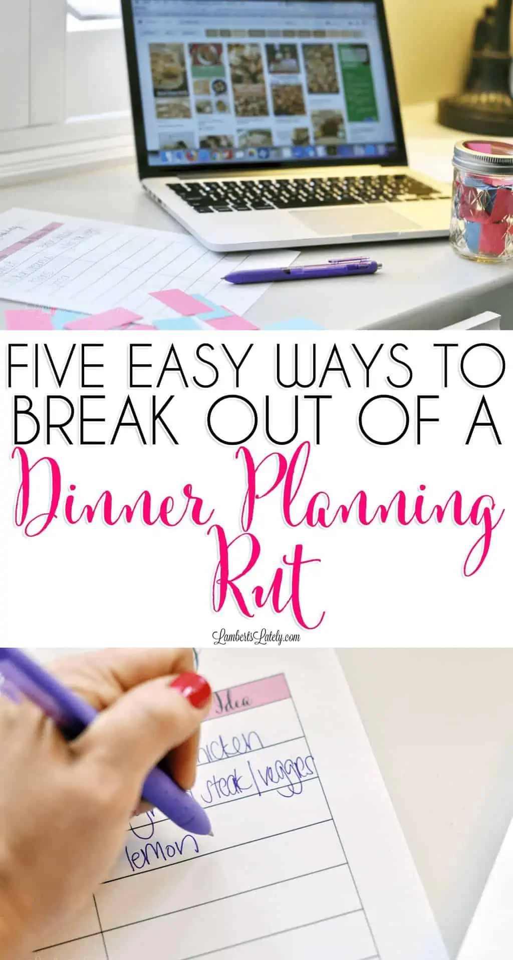 five easy ways to break out of a dinner planning rut.