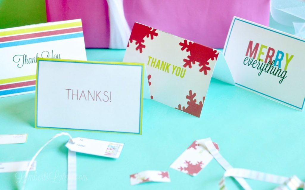 4 different christmas thank you cards