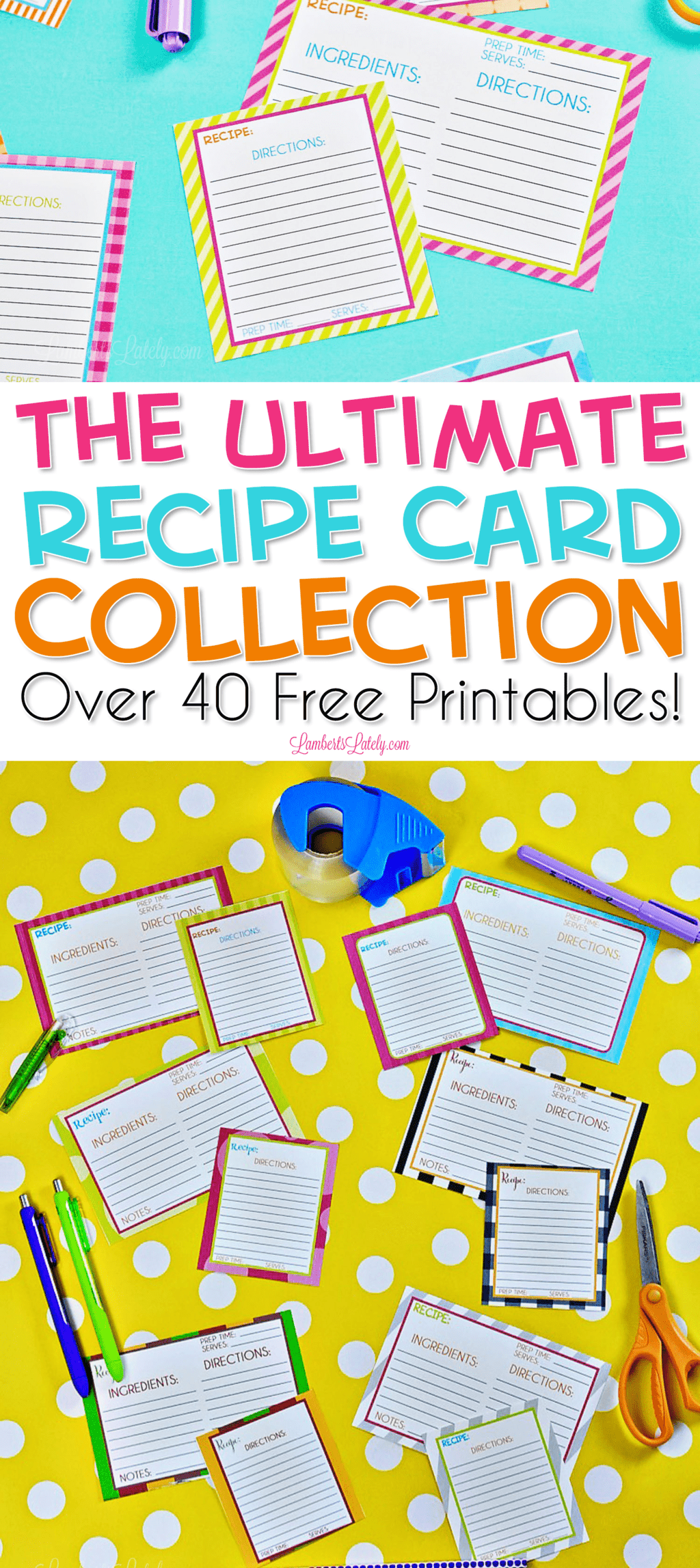 Recipe Card Printables Collection - Lamberts Lately
