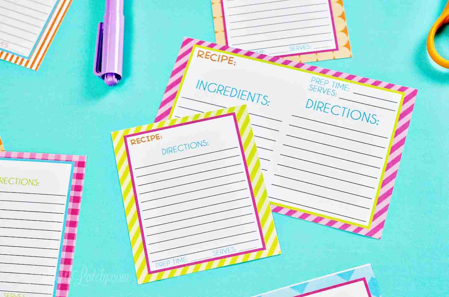 Recipe Card Printables Collection - Lamberts Lately