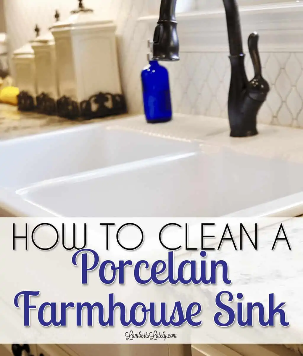 how to clean a porcelain sink.