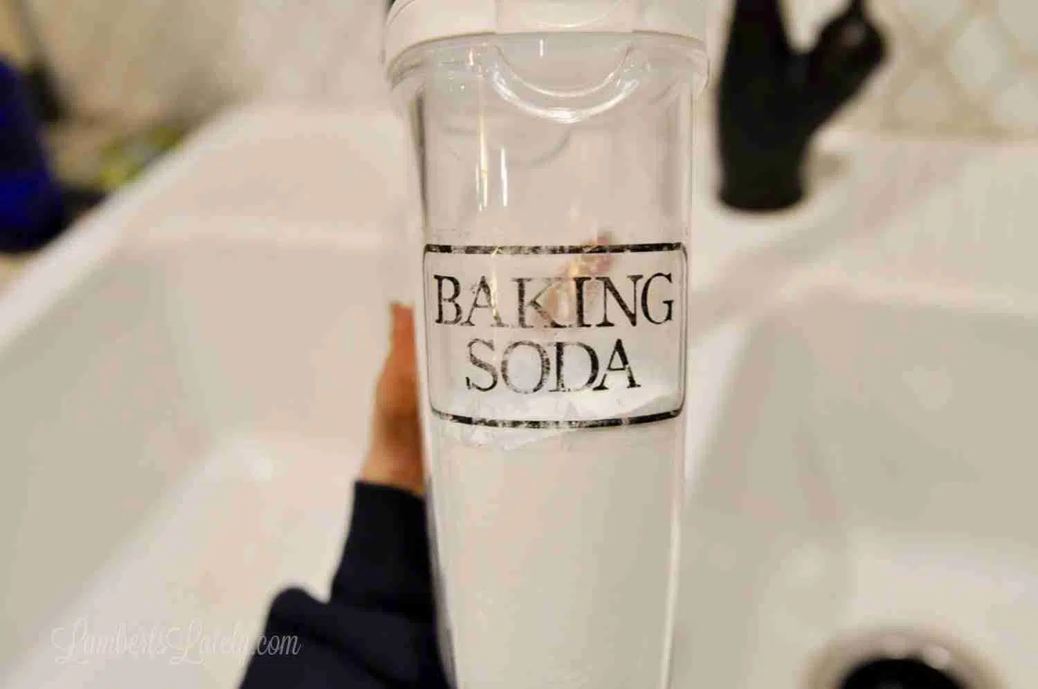 canister of baking soda.