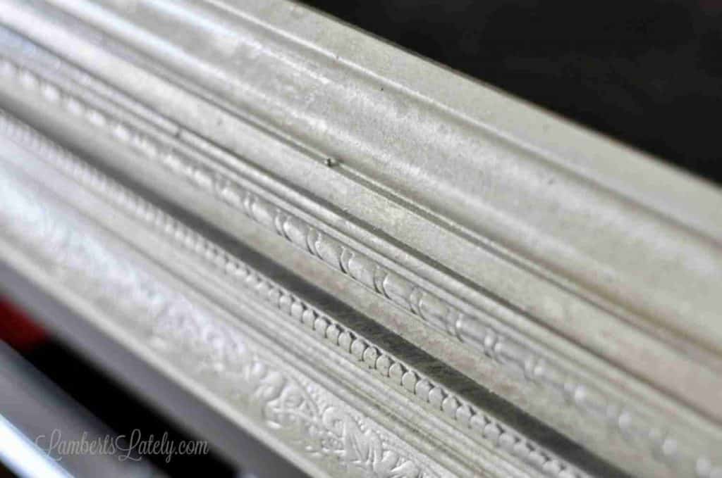 frame after painting with gold paint.