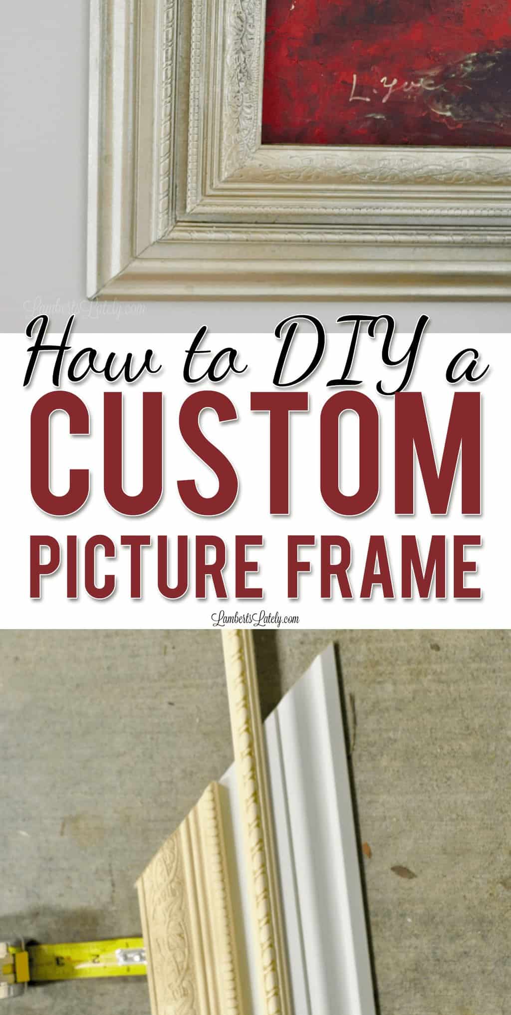 how to diy a custom picture frame.