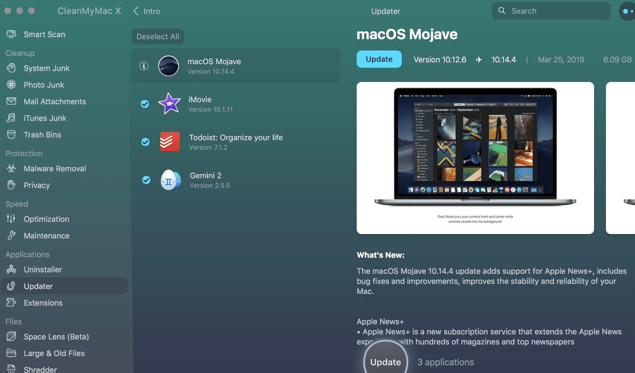 cleanmymac updating mac operating system.
