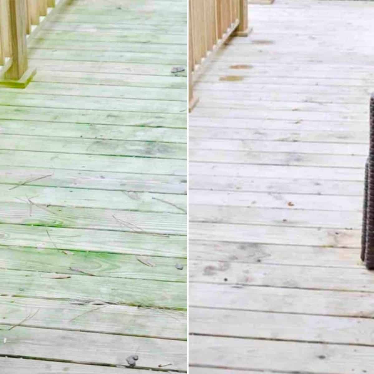 How to Clean Green Stains on a Wood Deck (+Video)