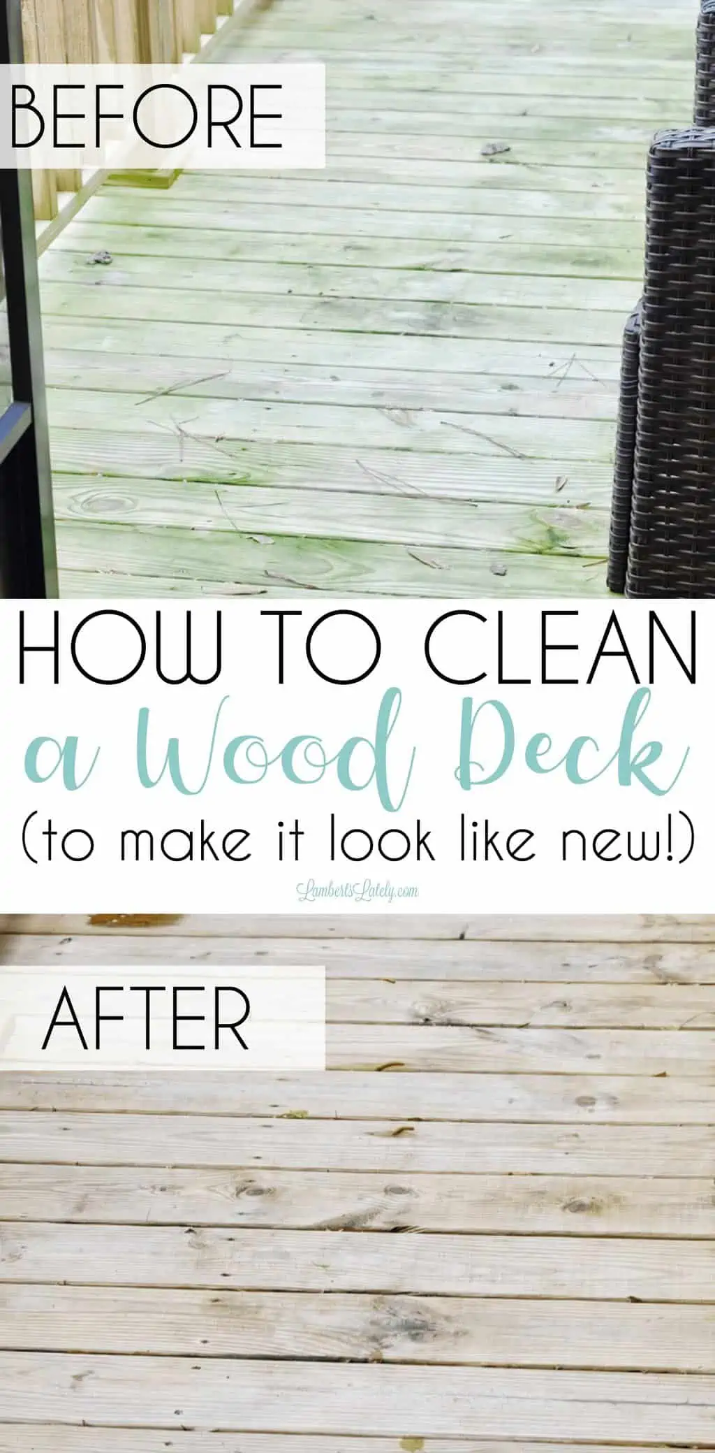 how to clean a wood deck to make it look like new.