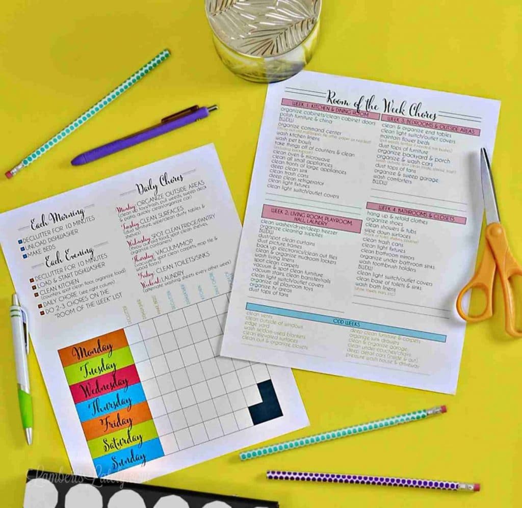 Free Printable Cleaning Planner