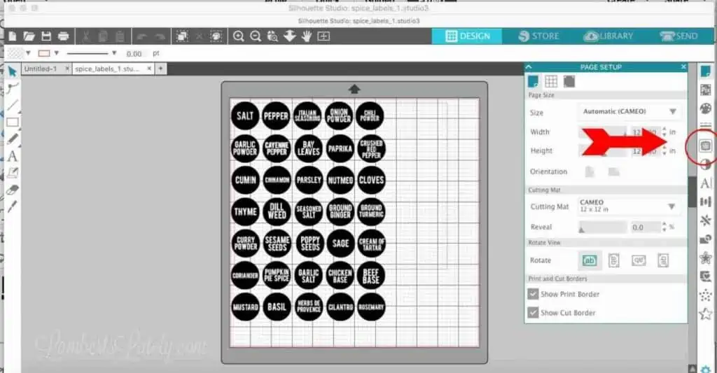 circled function in silhouette software.